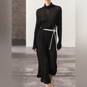 LONG RIBBED KNIT DRESS